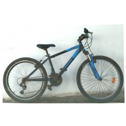 B-twin fekete-kék MTB kerékpár