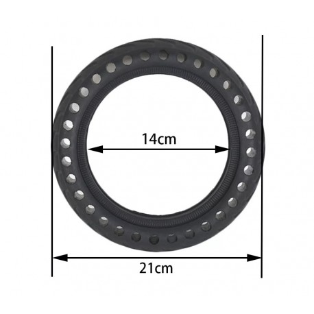 roller külsőgumi 8,5" x2,5 tömör
